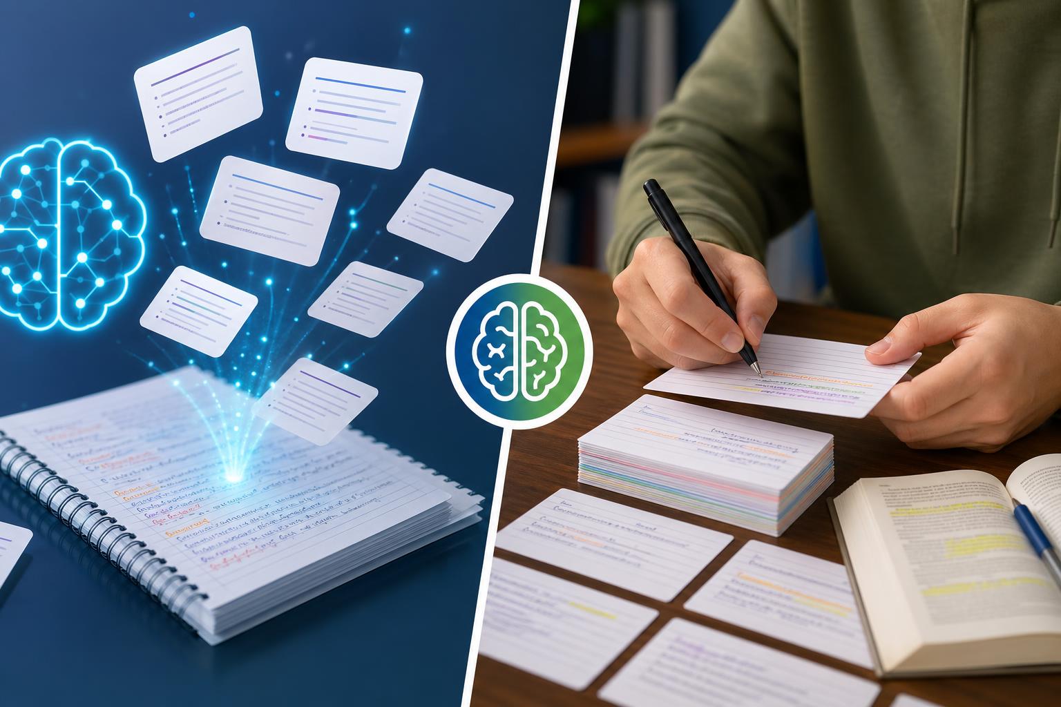 AI Flashcards From Lecture Notes: Are They Better Than Making Your Own?