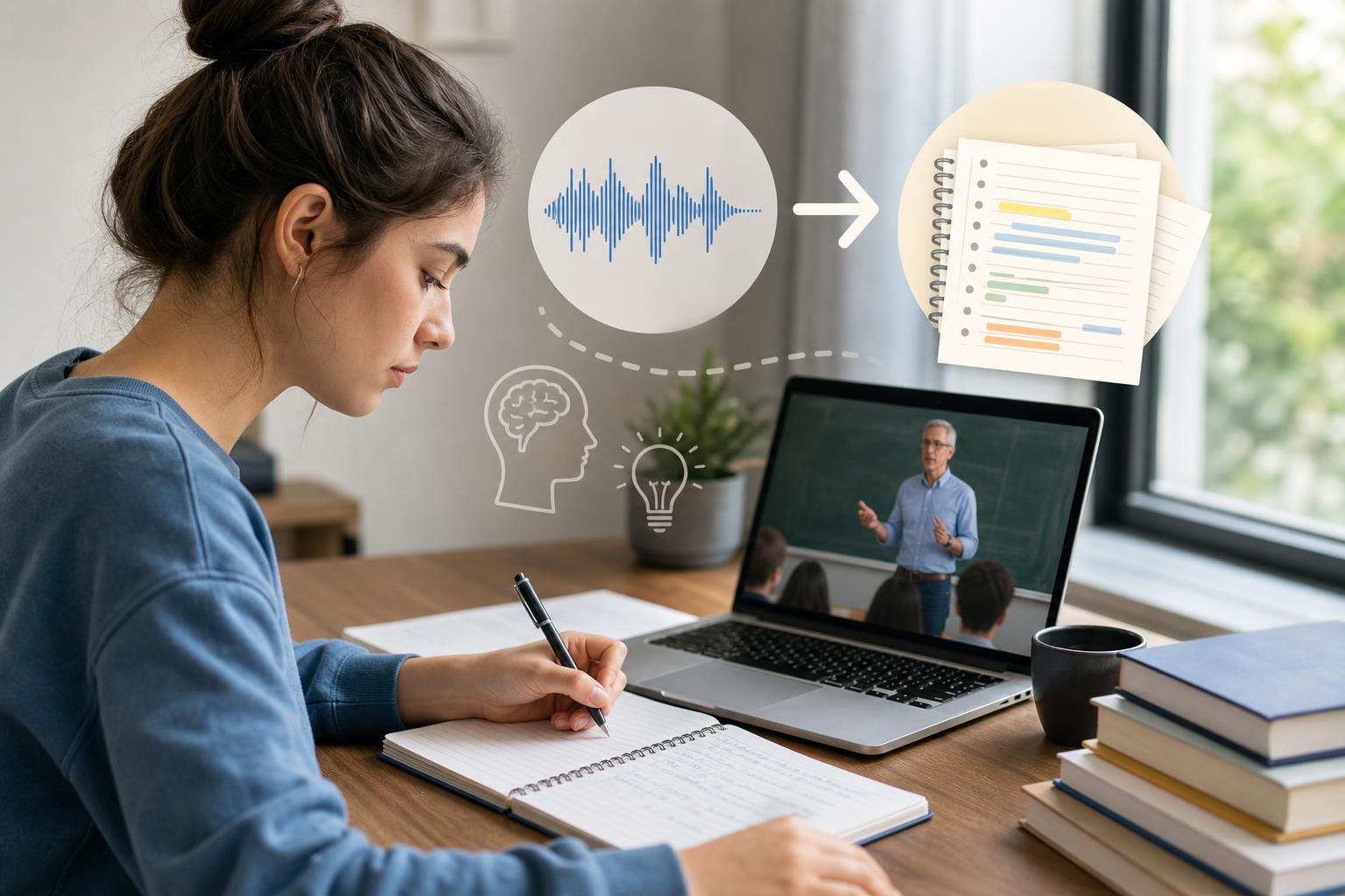 How to Turn a Recorded Lecture Into Clear Study Notes featured image