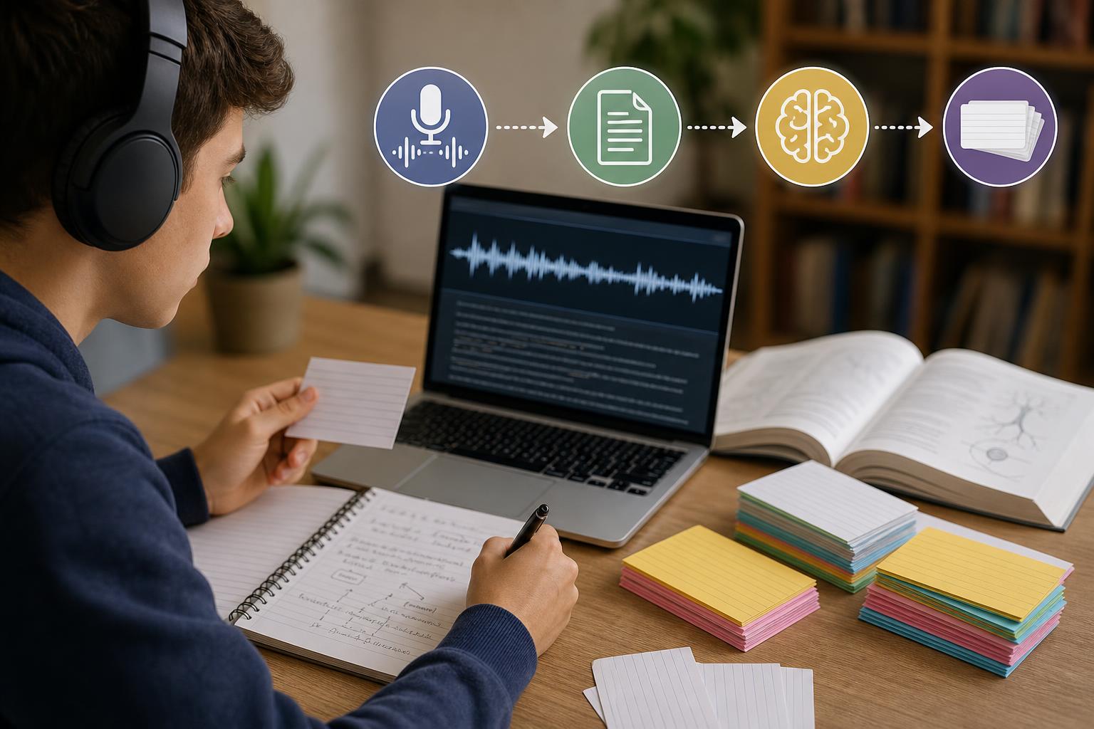 How to Make Flashcards From a Lecture Recording