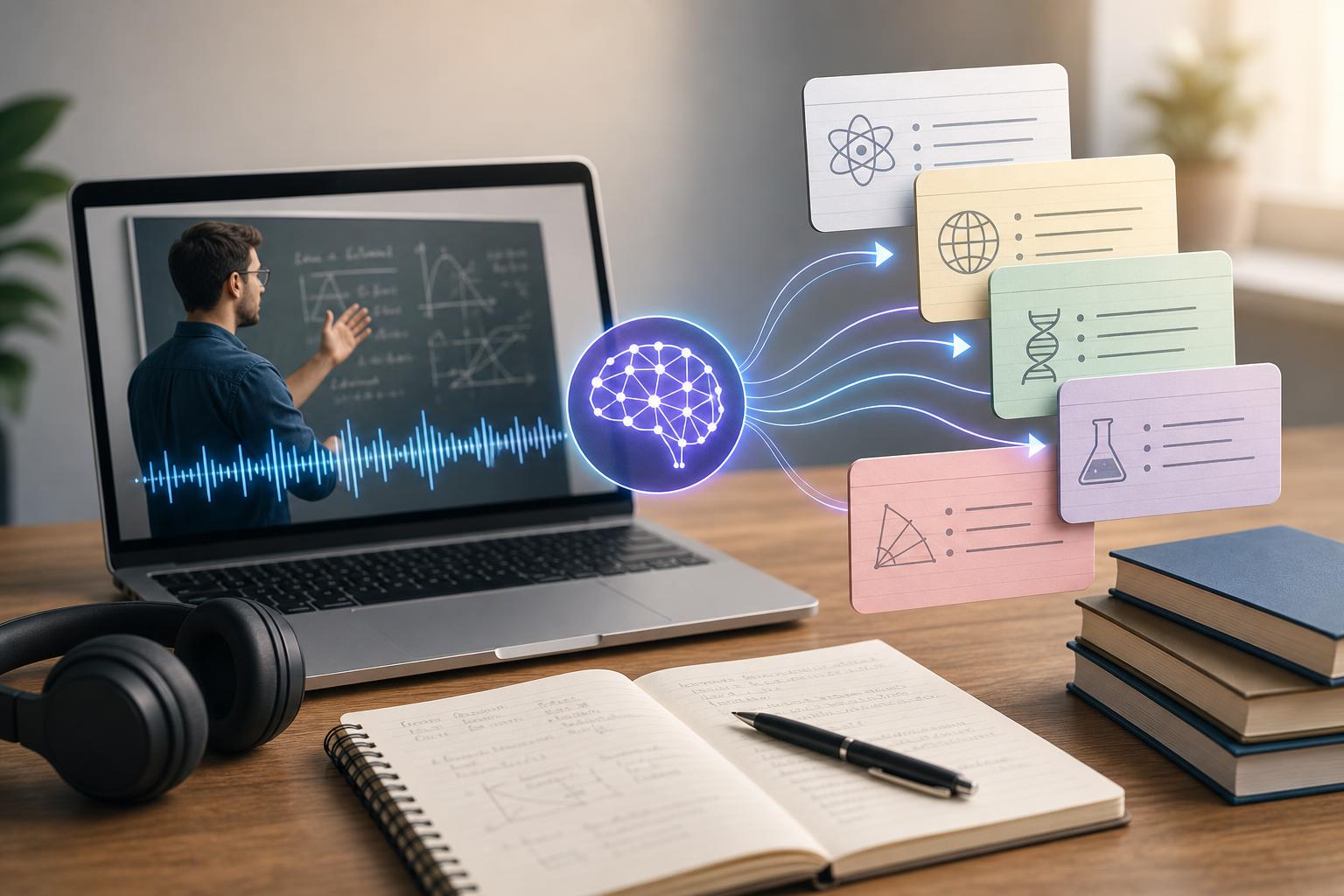 How to Make Flashcards From a Recorded Lecture Automatically
